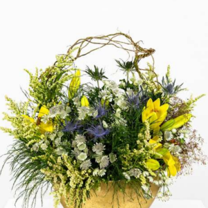 Golden Meadow Basket Arrangement