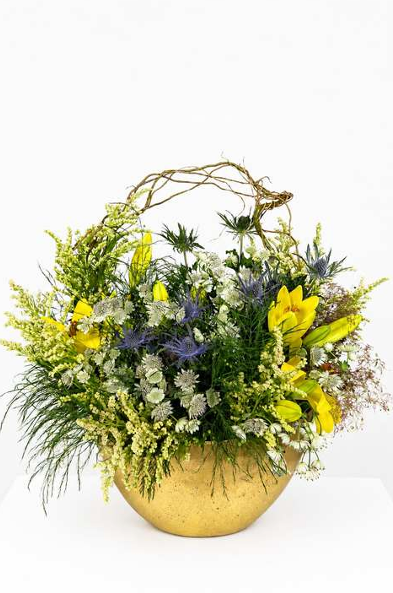 Golden Meadow Basket Arrangement
