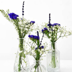 Blue Meadow Bud Vase Trio