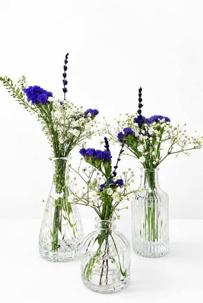 Blue Meadow Bud Vase Trio