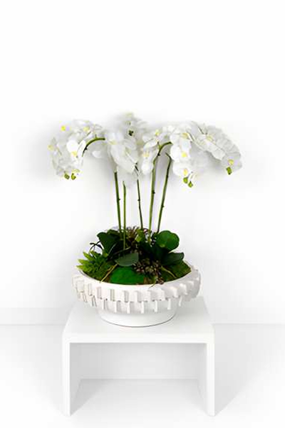 Snowfall Orchid Bowl