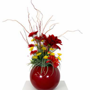 Crimson Flare Garden Vase