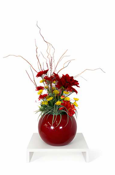 Crimson Flare Garden Vase